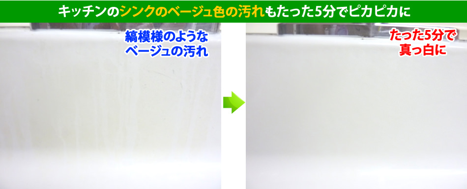 台所のシンクの水垢を落とす洗剤